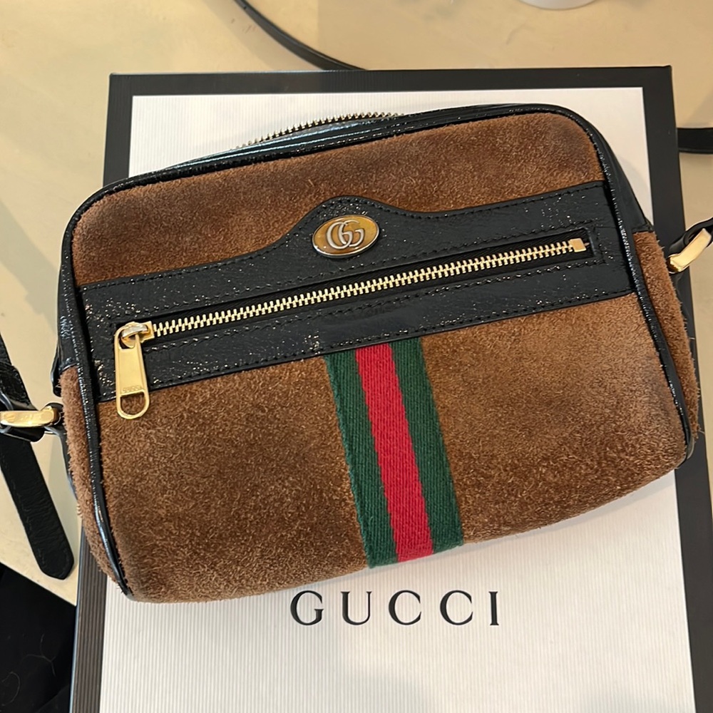 Gucci ophidia suede mini bag